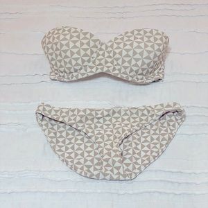 Mikoh women’s 2 piece bandeau bathing suit